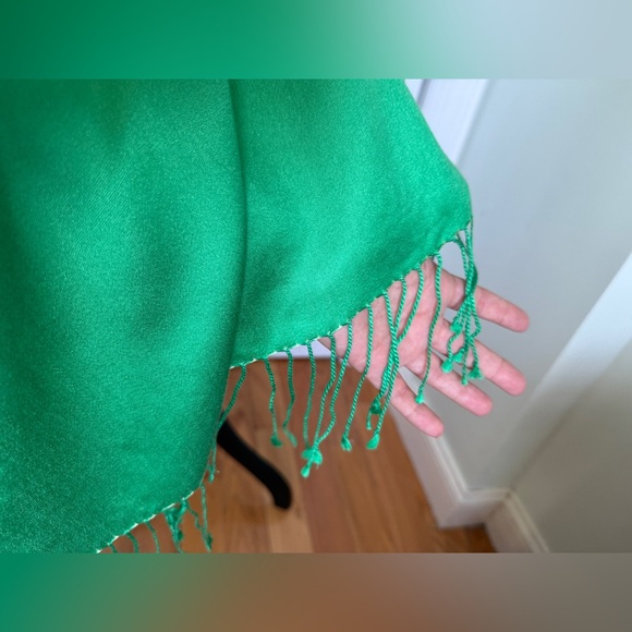 Forest and Emerald Luxury Green Silk Scarf - Picture 3 of 6